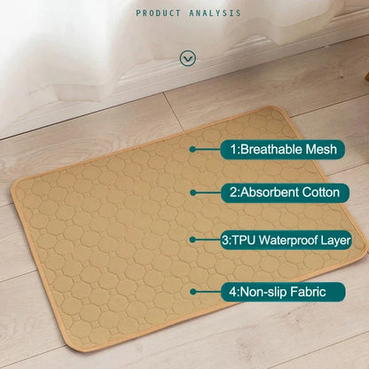 Pawsitive Washable Dog Pee Pads - Reusable, Non-Slip, Multi-Use Pet Training & Bed Mats, Pee Pad, Pet Bed, Car Seat Cover